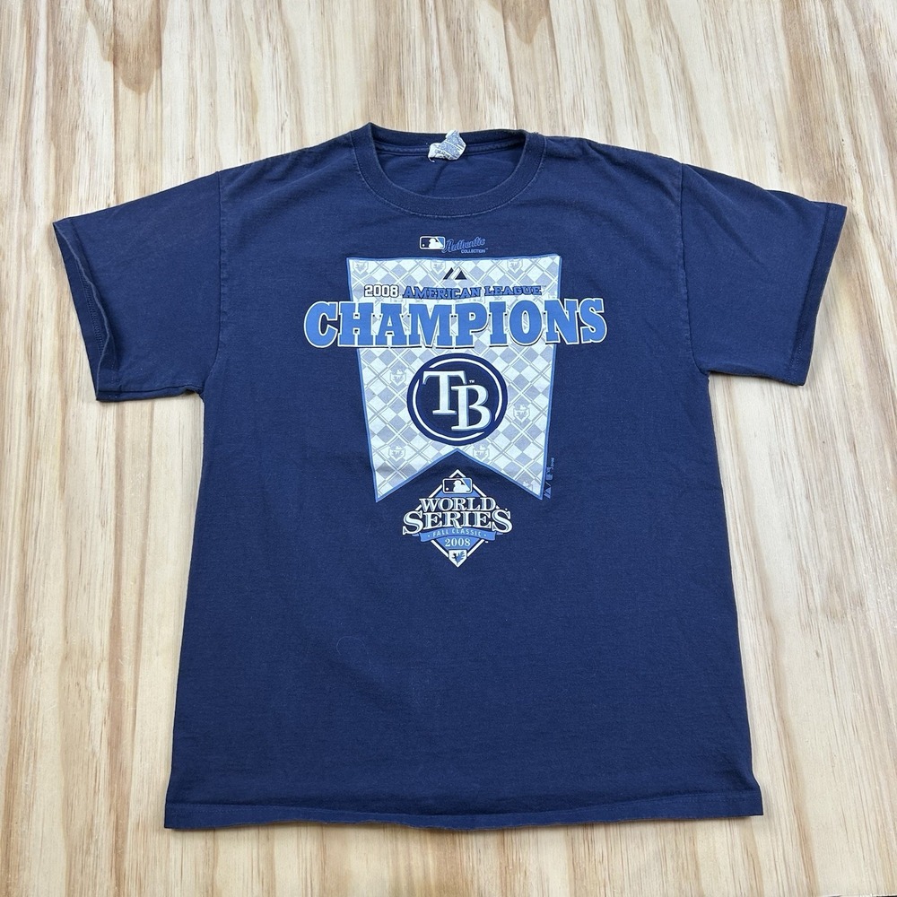 Y2K 2008 American League Champions TB World Series Fall Classic T Shirt M